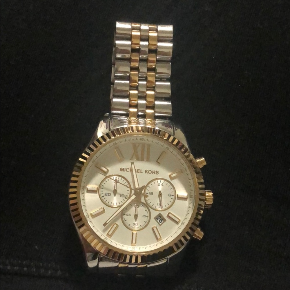 Michael Kors two tone large face watch